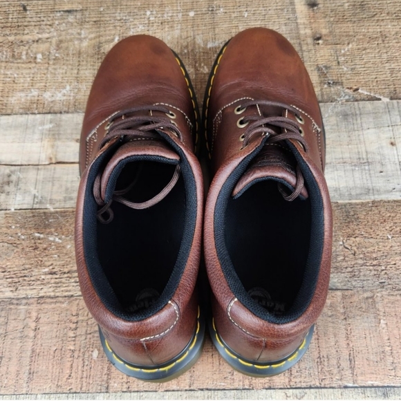 Dr Martens Boston Men Sz 13 M Air Wair Brown Leather Oxford Shoes Low Classic - Picture 7 of 9